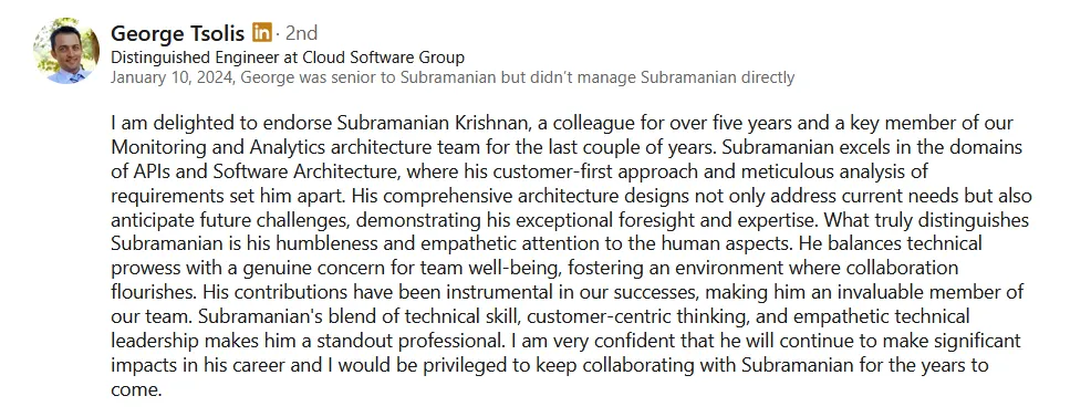 LinkedIn recommendation 7